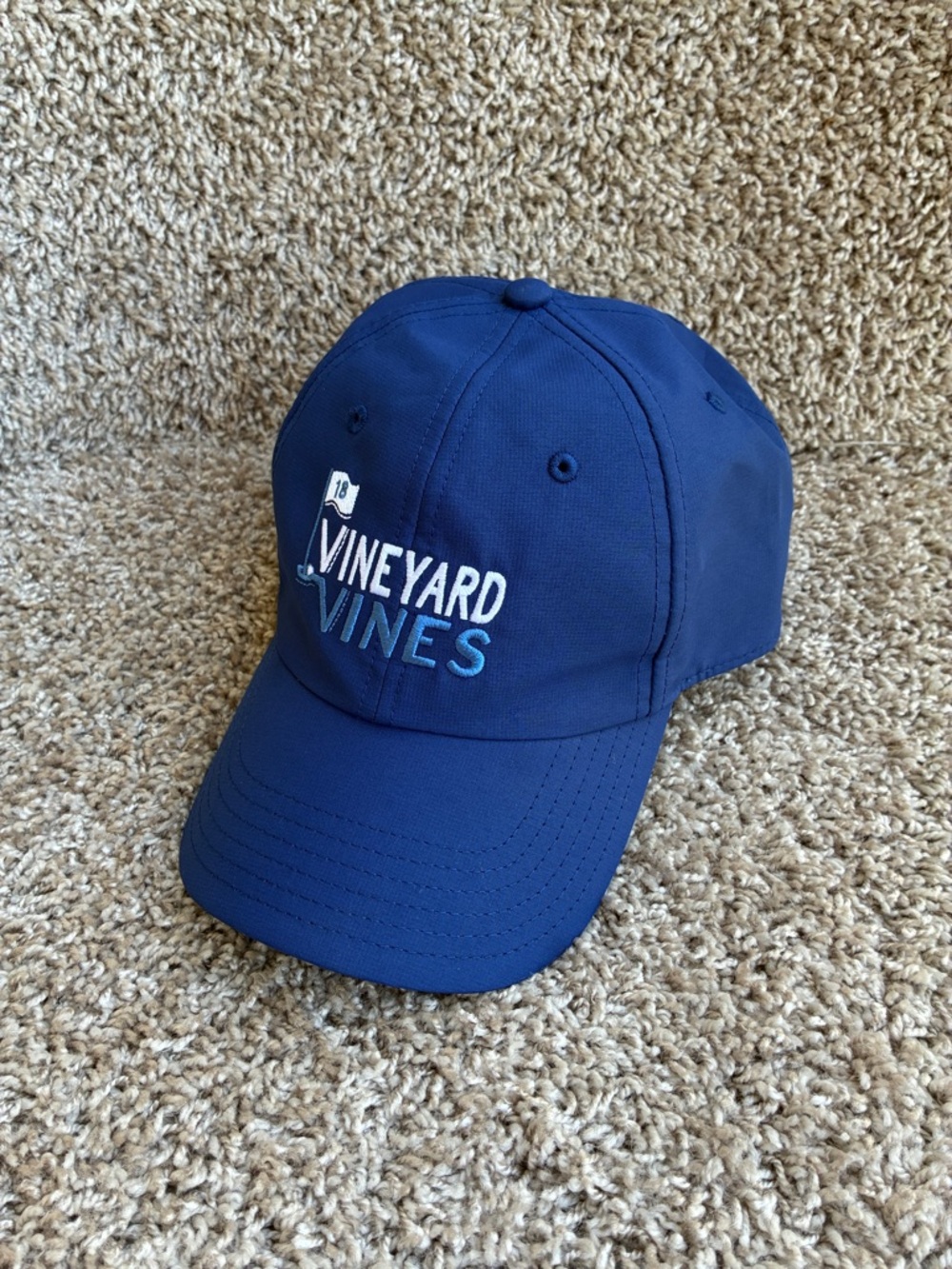 Vineyard Vines Royal Blue Embroidered Golf Logo Cap